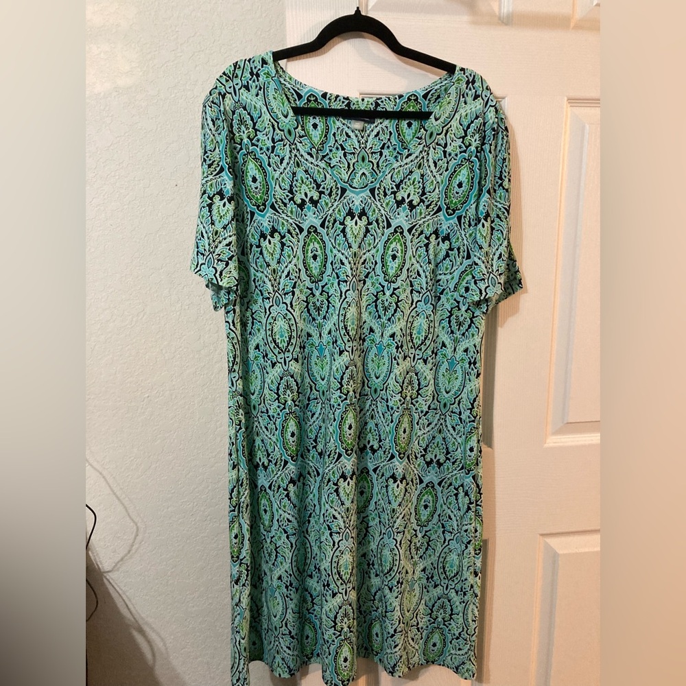 Tommy Hilfiger Batik V-Neck Dress size XL NWOT